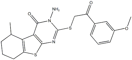 3-amino-2-{[2-(3-methoxyphenyl)-2-oxoethyl]sulfanyl}-5-methyl-5,6,7,8-tetrahydro[1]benzothieno[2,3-d]pyrimidin-4(3H)-one|