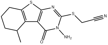 [(3-amino-5-methyl-4-oxo-3,4,5,6,7,8-hexahydro[1]benzothieno[2,3-d]pyrimidin-2-yl)sulfanyl]acetonitrile|