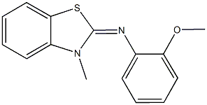 N-(2-methoxyphenyl)-N-(3-methyl-1,3-benzothiazol-2(3H)-ylidene)amine Struktur