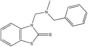 3-{[benzyl(methyl)amino]methyl}-1,3-benzothiazole-2(3H)-thione Struktur
