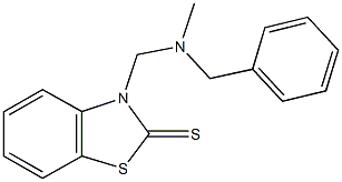 3-{[benzyl(methyl)amino]methyl}-1,3-benzothiazole-2(3H)-thione 结构式