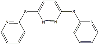 3,6-bis(2-pyridinylsulfanyl)pyridazine 化学構造式