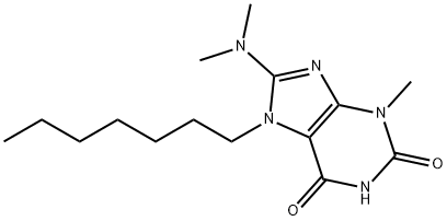 8-(dimethylamino)-7-heptyl-3-methyl-3,7-dihydro-1H-purine-2,6-dione Structure