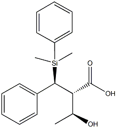 2-[[dimethyl(phenyl)silyl](phenyl)methyl]-3-hydroxybutanoicacid,106995-75-9,结构式