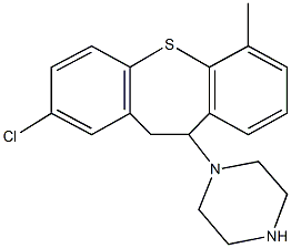1-(2-chloro-6-methyl-10,11-dihydrodibenzo[b,f]thiepin-10-yl)piperazine Structure
