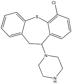 1-(6-chloro-10,11-dihydrodibenzo[b,f]thiepin-10-yl)piperazine Struktur