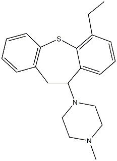 1-(6-ethyl-10,11-dihydrodibenzo[b,f]thiepin-10-yl)-4-methylpiperazine 结构式