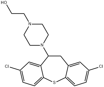 2-[4-(2,8-dichloro-10,11-dihydrodibenzo[b,f]thiepin-10-yl)-1-piperazinyl]ethanol Structure