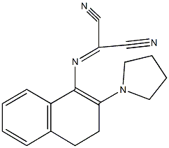 2-{[2-(1-pyrrolidinyl)-3,4-dihydro-1-naphthalenyl]imino}malononitrile,107343-64-6,结构式