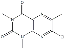 7-chloro-1,3,6-trimethyl-2,4(1H,3H)-pteridinedione 化学構造式