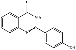 2-[(4-hydroxybenzylidene)amino]benzamide 化学構造式