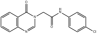 N-(4-chlorophenyl)-2-(4-oxo-3(4H)-quinazolinyl)acetamide 结构式