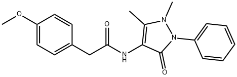 N-(1,5-dimethyl-3-oxo-2-phenyl-2,3-dihydro-1H-pyrazol-4-yl)-2-(4-methoxyphenyl)acetamide,108114-70-1,结构式