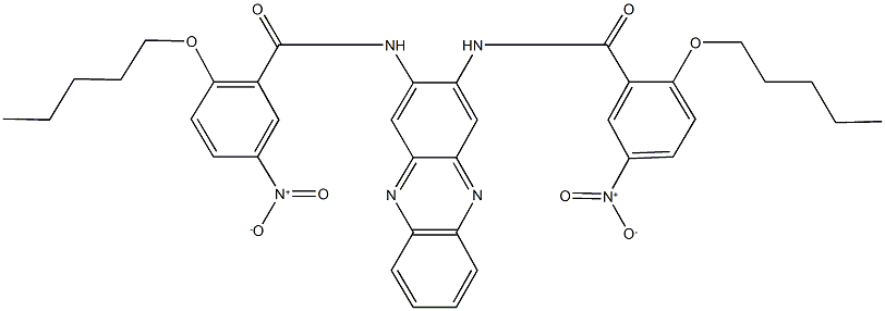 5-nitro-N-(3-{[5-nitro-2-(pentyloxy)benzoyl]amino}-2-phenazinyl)-2-(pentyloxy)benzamide Structure