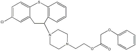 2-[4-(2-chloro-10,11-dihydrodibenzo[b,f]thiepin-10-yl)-1-piperazinyl]ethyl phenoxyacetate|