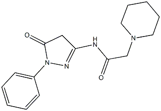 N-(5-oxo-1-phenyl-4,5-dihydro-1H-pyrazol-3-yl)-2-(1-piperidinyl)acetamide,1082767-78-9,结构式