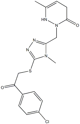 2-[(5-{[2-(4-chlorophenyl)-2-oxoethyl]sulfanyl}-4-methyl-4H-1,2,4-triazol-3-yl)methyl]-6-methyl-1,4-dihydro-3(2H)-pyridazinone|