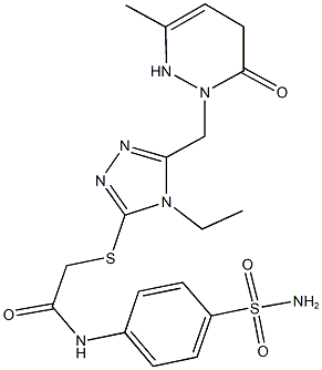 1082767-96-1 N-[4-(aminosulfonyl)phenyl]-2-({4-ethyl-5-[(3-methyl-6-oxo-5,6-dihydro-1(2H)-pyridazinyl)methyl]-4H-1,2,4-triazol-3-yl}sulfanyl)acetamide