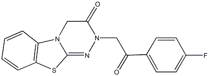 2-[2-(4-fluorophenyl)-2-oxoethyl]-2H-[1,2,4]triazino[3,4-b][1,3]benzothiazol-3(4H)-one 结构式