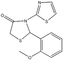 2-(2-methoxyphenyl)-3-(1,3-thiazol-2-yl)-1,3-thiazolidin-4-one Struktur