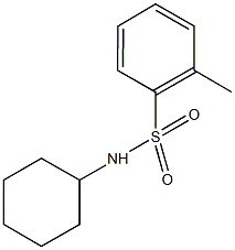 N-cyclohexyl-2-methylbenzenesulfonamide,1084-10-2,结构式