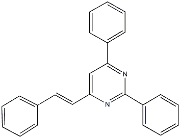 2,4-diphenyl-6-(2-phenylvinyl)pyrimidine Struktur