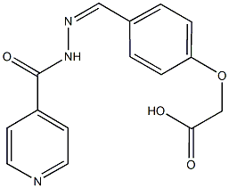 [4-(2-isonicotinoylcarbohydrazonoyl)phenoxy]acetic acid 化学構造式