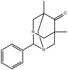5,7-dimethyl-2-phenyl-1,3-diazatricyclo[3.3.1.1~3,7~]decan-6-one Structure