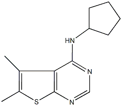 N-cyclopentyl-N-(5,6-dimethylthieno[2,3-d]pyrimidin-4-yl)amine Structure