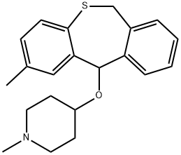 2-methyl-6,11-dihydrodibenzo[b,e]thiepin-11-yl 1-methyl-4-piperidinyl ether Structure