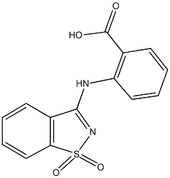 2-[(1,1-dioxido-1,2-benzisothiazol-3-yl)amino]benzoic acid Structure