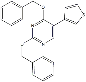 2,4-bis(benzyloxy)-5-(3-thienyl)pyrimidine Structure