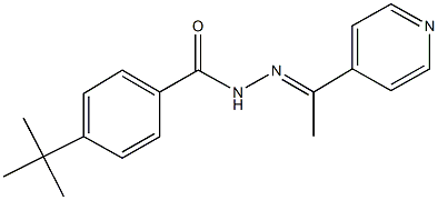 4-tert-butyl-N'-[1-(4-pyridinyl)ethylidene]benzohydrazide,109352-38-7,结构式