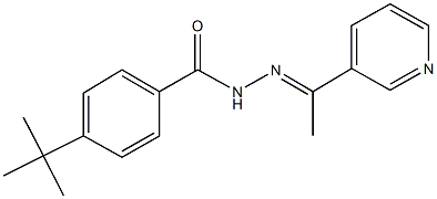 4-tert-butyl-N'-[1-(3-pyridinyl)ethylidene]benzohydrazide 化学構造式