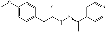 2-(4-methoxyphenyl)-N'-[1-(4-pyridinyl)ethylidene]acetohydrazide Structure