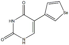 5-selenophen-3-ylpyrimidine-2,4(1H,3H)-dione Struktur