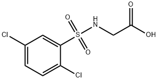 {[(2,5-dichlorophenyl)sulfonyl]amino}acetic acid 化学構造式