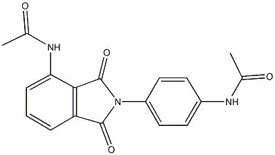 N-{4-[4-(acetylamino)-1,3-dioxo-1,3-dihydro-2H-isoindol-2-yl]phenyl}acetamide 结构式