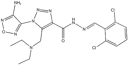 1098593-57-7 1-(4-amino-1,2,5-oxadiazol-3-yl)-N'-(2,6-dichlorobenzylidene)-5-[(diethylamino)methyl]-1H-1,2,3-triazole-4-carbohydrazide