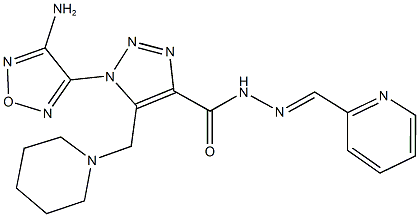 1-(4-amino-1,2,5-oxadiazol-3-yl)-5-(1-piperidinylmethyl)-N'-(2-pyridinylmethylene)-1H-1,2,3-triazole-4-carbohydrazide|