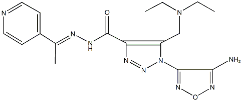 1-(4-amino-1,2,5-oxadiazol-3-yl)-5-[(diethylamino)methyl]-N'-[1-(4-pyridinyl)ethylidene]-1H-1,2,3-triazole-4-carbohydrazide Structure