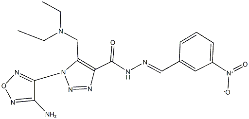 1098593-72-6 1-(4-amino-1,2,5-oxadiazol-3-yl)-5-[(diethylamino)methyl]-N'-{3-nitrobenzylidene}-1H-1,2,3-triazole-4-carbohydrazide