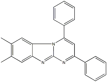 7,8-dimethyl-2,4-diphenylpyrimido[1,2-a]benzimidazole 结构式