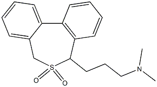 3-(6,6-dioxido-5,7-dihydrodibenzo[c,e]thiepin-5-yl)-N,N-dimethyl-1-propanamine 化学構造式