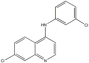 7-chloro-N-(3-chlorophenyl)-4-quinolinamine 结构式