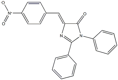 5-{4-nitrobenzylidene}-2,3-diphenyl-3,5-dihydro-4H-imidazol-4-one 化学構造式
