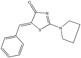 5-benzylidene-2-(1-pyrrolidinyl)-1,3-thiazol-4(5H)-one Struktur