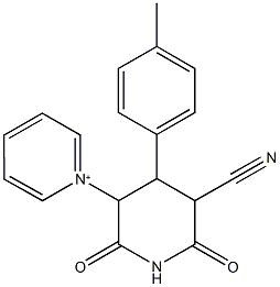 1-[5-cyano-4-(4-methylphenyl)-2,6-dioxo-3-piperidinyl]pyridinium|