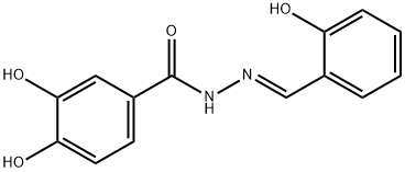 3,4-dihydroxy-N'-(2-hydroxybenzylidene)benzohydrazide 结构式