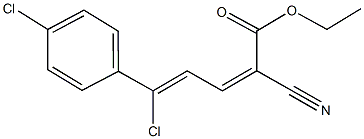 ethyl 5-chloro-5-(4-chlorophenyl)-2-cyano-2,4-pentadienoate 结构式